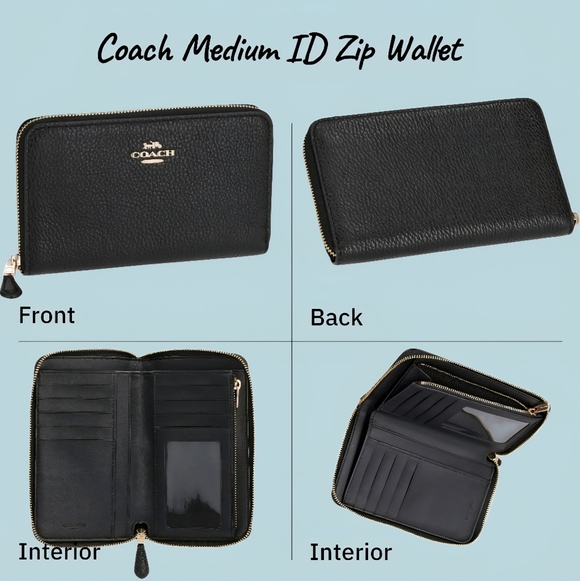 Coach (CH187) Hanna Carryall Tote Bag + Coach Medium Zip Around Wallet-EUC - Picture 8 of 17